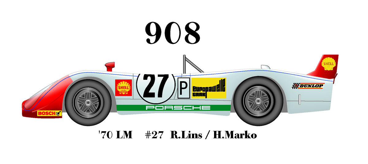 Porsche 908 2 LeMans 1970 